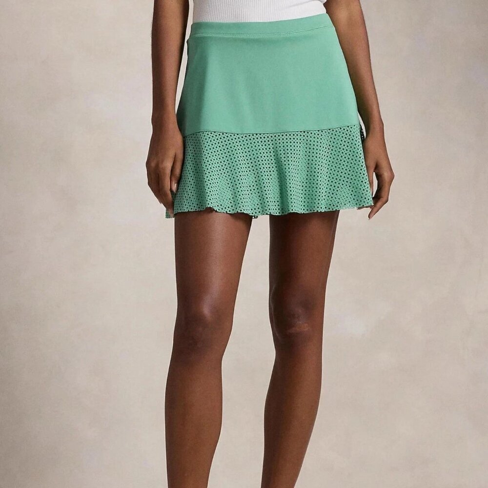 Ralph Lauren RLX Skort Women's Size XS Green Eyelet Interlock Golf Pickleball